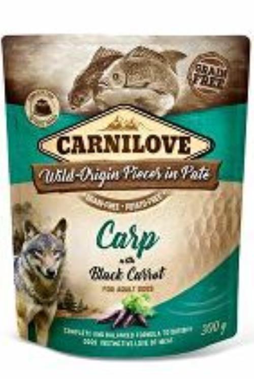 Carnilove Dog Pouch Paté Carp & Black Carrot 300g + Množstevná zľava