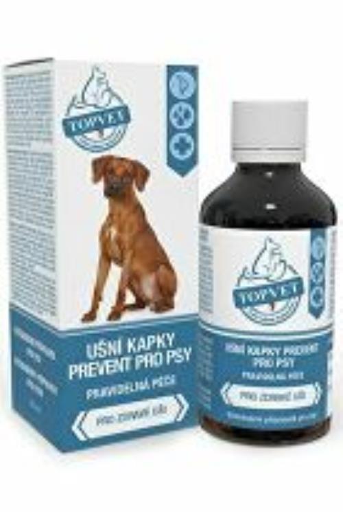 Ušné kvapky Prevent pre psov TOPVET 50ml