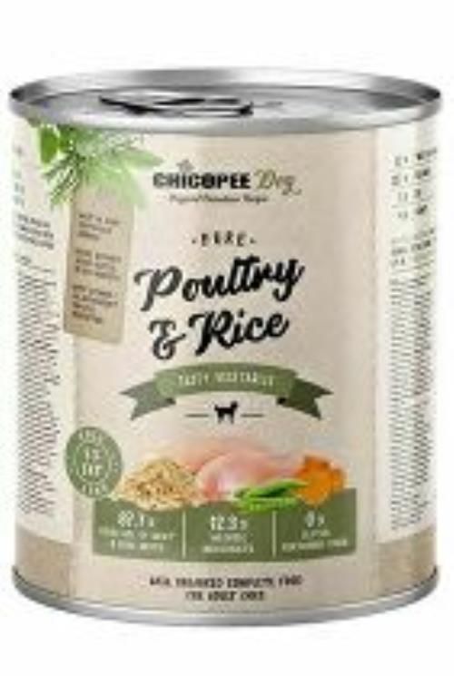 Chicopee Dog konz. Pure Poultry&Rice 800g + Množstevná zľava
