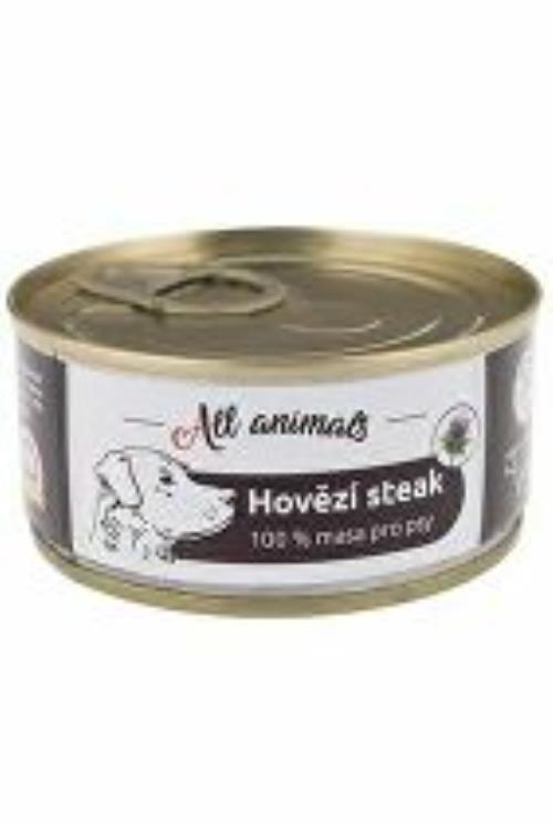 Všetky zvieratá DOG hovädzí steak 100g + Množstevná zľava