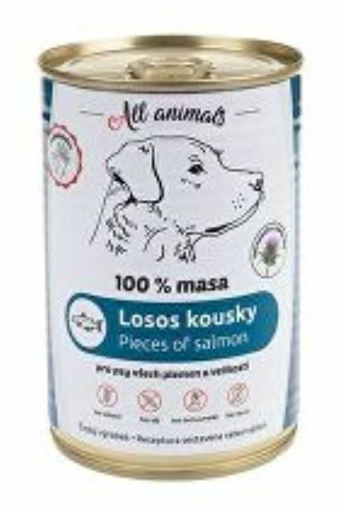 All Animals DOG kúsky lososa 400g + Množstevná zľava