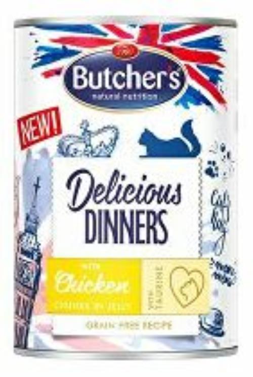 Butcher's Cat Delicious chicken in jelly cons. 400g + Množstevná zľava