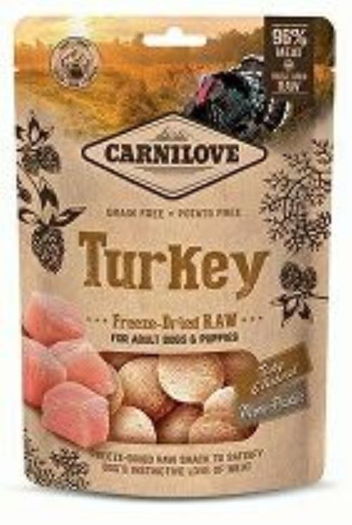 Carnilove Raw Freeze-Dried Snacks morčacie mäso 60g + Množstevná zľava 5 + 1 ZADARMO