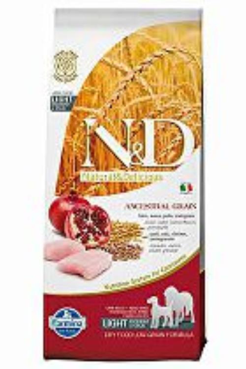 N&D LG DOG Light M/L Chicken&Pomegranate 12kg