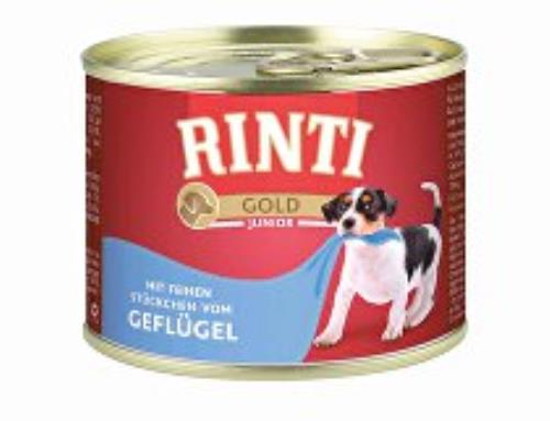 Rinti Dog Gold Junior hydinová konzerva 185g + Množstevná zľava