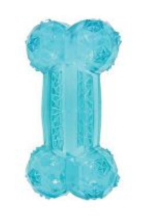 Hračka pre psov kosť BONE TPR POP 14cm tyrkysová Zolux VÝPREDAJ