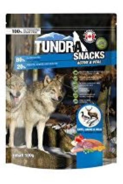 TUNDRA snack pre psov Kačica, losos, divina Active&Vital 100g + Množstevná zľava