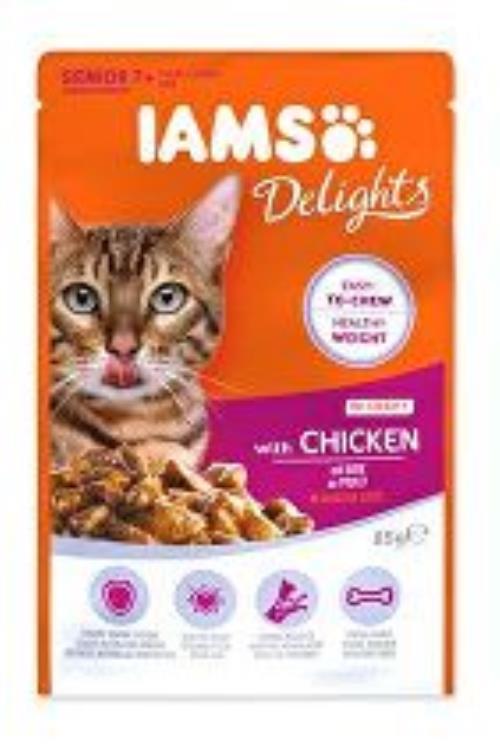 Iams Cat Senior Kuracie mäso v omáčke 85g + Množstevná zľava