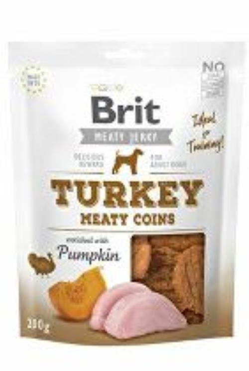 Brit Jerky Turkey Meaty Coins 200g + Množstevná zľava
