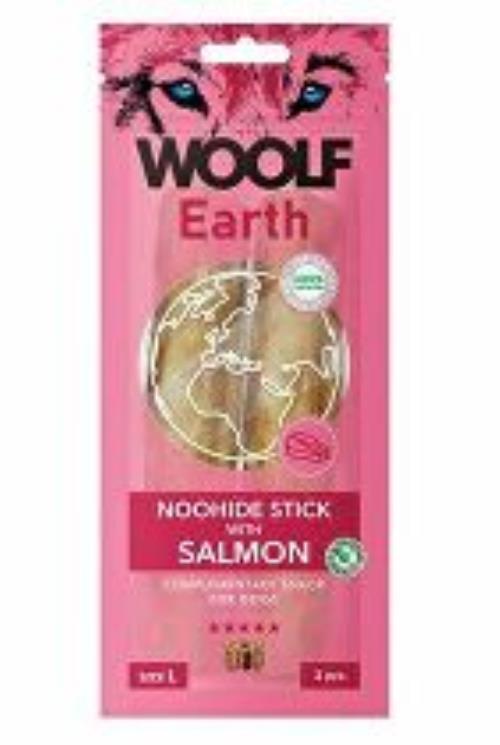 Woolf pochúťka Earth NOOHIDE L Sticks with Salmon 85g + Množstevná zľava