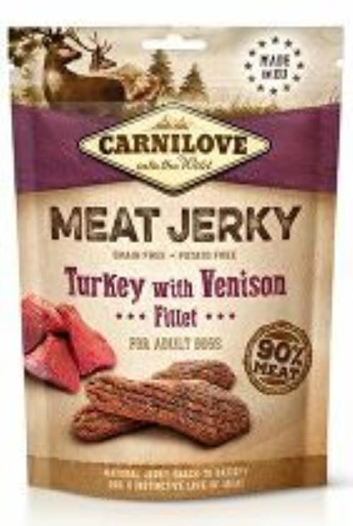 Carnilove Dog Jerky Venison&Turkey Fillet 100g + Množstevná zľava