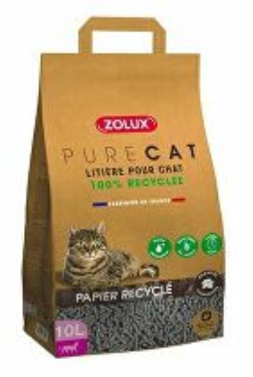 PURECAT recyklovaná papierová podstielka 10l Zolux