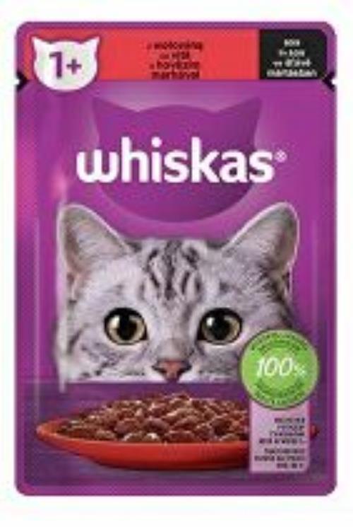 Kapsuly Whiskas. Hovädzie jadro v šťave 85g + Množstevná zľava