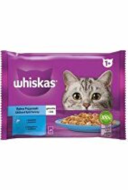 Kapsuly Whiskas. Základný výber rýb v želé 4x85g + Množstevná zľava