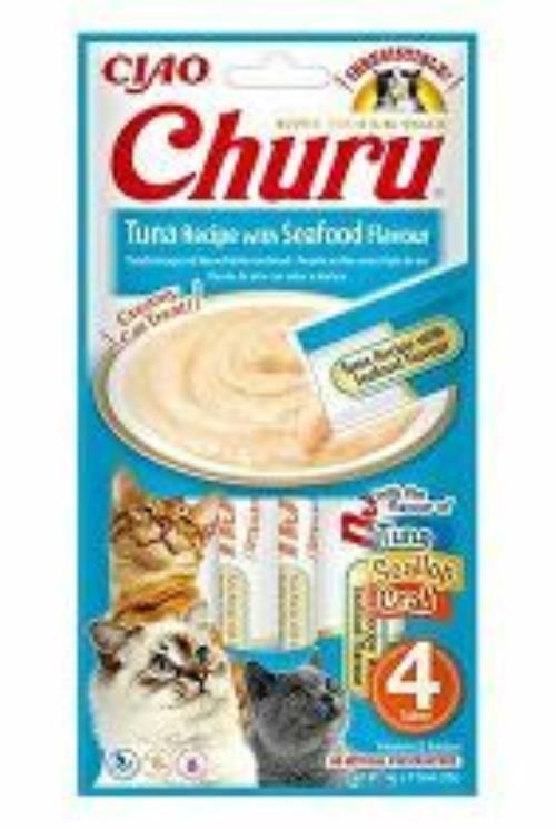 Churu Cat Recept na tuniaka s príchuťou morských plodov 4x14g