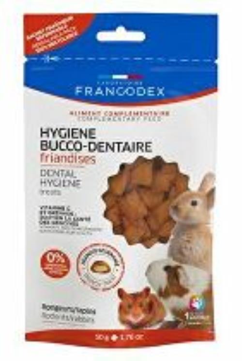 Francodex Dentálna pochúťka pre hlodavce a králiky 50g