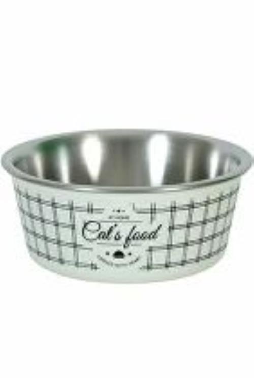 Nerezová miska pre mačky FOOD CAT 400ml béžová Zolux