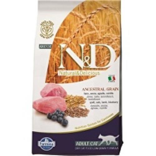N&D LG CAT Adult Lamb & Blueberry 10kg + Churu ZADARMO