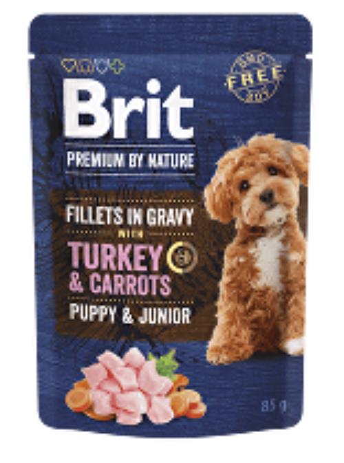 Brit Premium Dog Puppy Fillets Gravy Turkey&Carrots85g