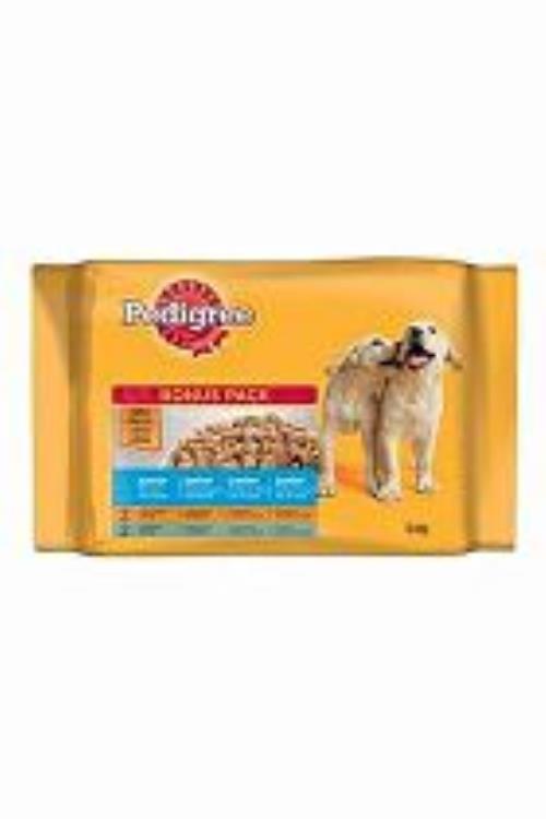 Pedigree hovädzie a jahňacie mäso v šťave 4x100g + Množstevná zľava