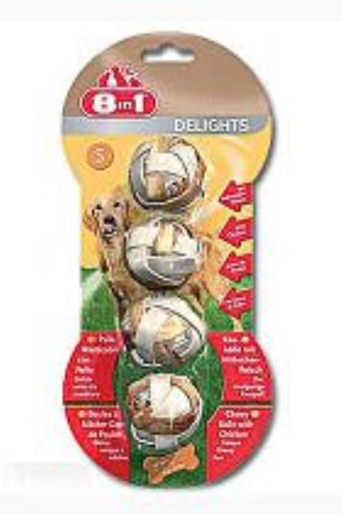 Žuvacie guľôčky Delights S 4ks + Množstevná zľava