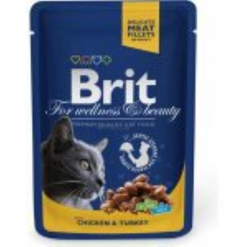 Brit Premium Cat vrecko with Chicken & Turkey 100g + Množstevná zľava