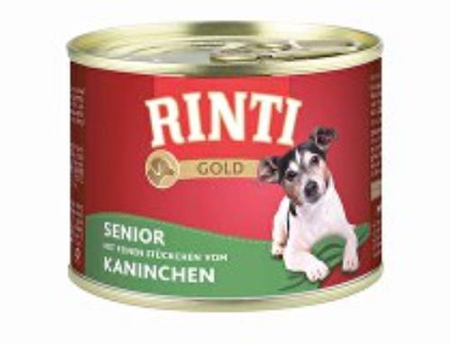 Rinti Dog Gold Senior králičia konzerva 185g + Množstevná zľava