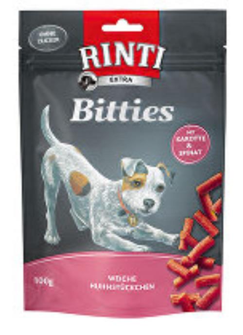 Rinti Pochúťka pre psov Extra Mini-Bits mrkva+špenát 100g + Množstevná zľava