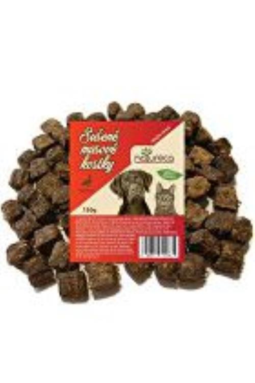 NATURECA pochúťka Mäsové kocky - kačica, 100% mäso 150g + Množstevná zľava NATURECA 4 + 1