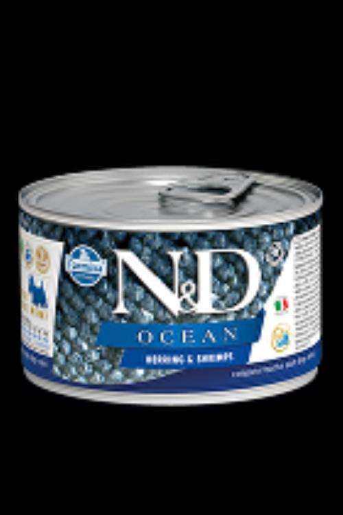 N&D DOG OCEAN Adult Herring & Shrimps Mini 140g + Množstevná zľava
