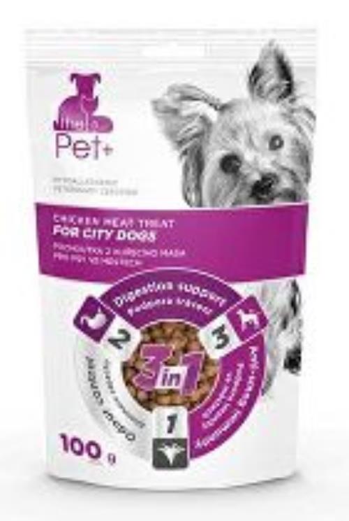Pet+ pochúťka pre psov 3v1 PRE MESTSKÉ PSY kuracie 100g + Množstevná zľava