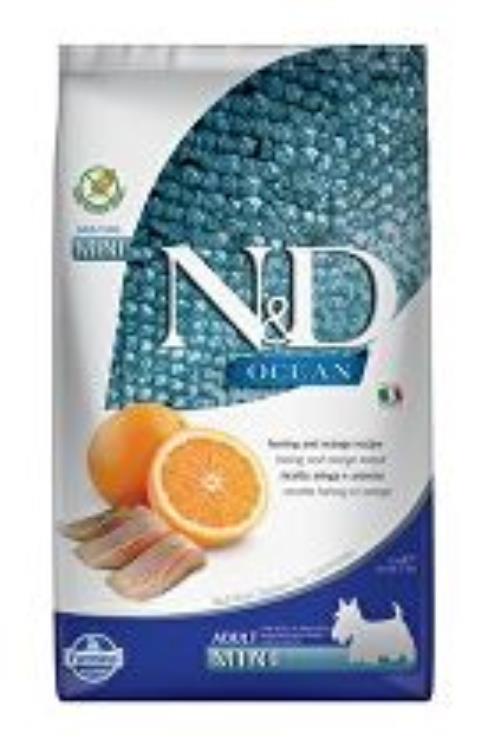 N&D OCEAN DOG GF Adult Mini Herring & Orange 2,5kg