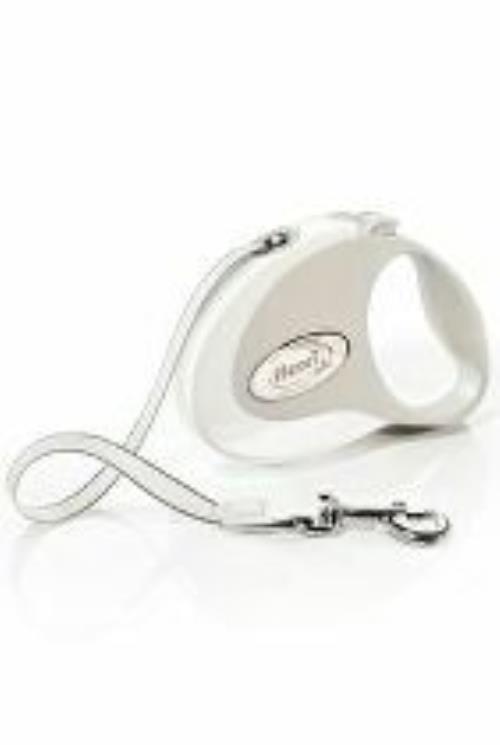Vodítko FLEXI Style S opasok 3m/12kg biela NEW