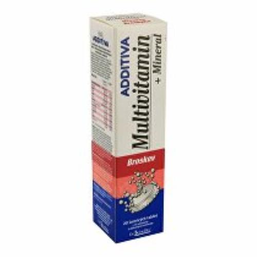 Multivitamín Additiva broskyňa+minerál tbl eff 20