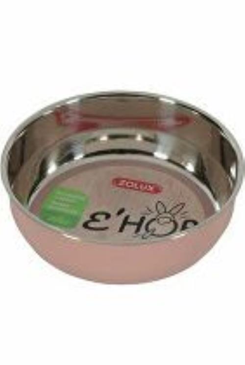 Nerezová miska EHOP hlodavec 400ml ružová Zolux