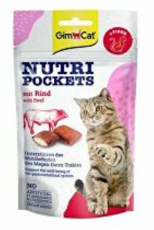 Gimcat Nutri Pockets s hovädzím mäsom 60 g + Množstevná zľava