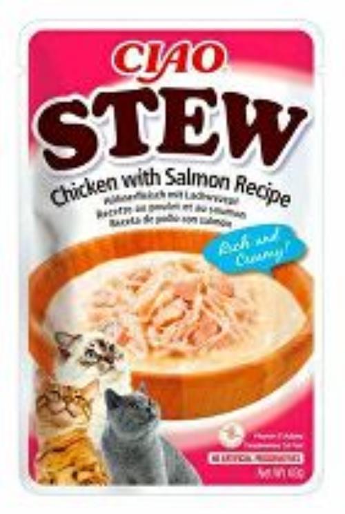 Churu Cat CIAO Stew Chicken with Salmon Recipe 40g