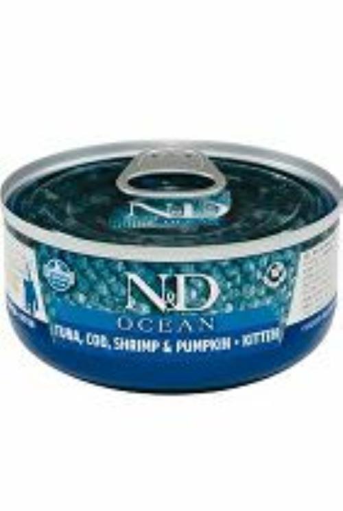 N&D CAT OCEAN Kitten Tuniak a treska a krevety a tekvica 70g + Množstevná zľava