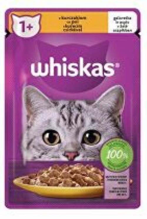 Kapsuly Whiskas. Kuracie jadierka v želé 85g + Množstevná zľava