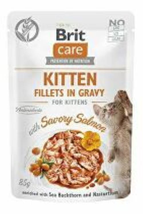 Brit Care Cat Fillets in Gravy Kitten Savor.Salmon 85g + Množstevná zľava