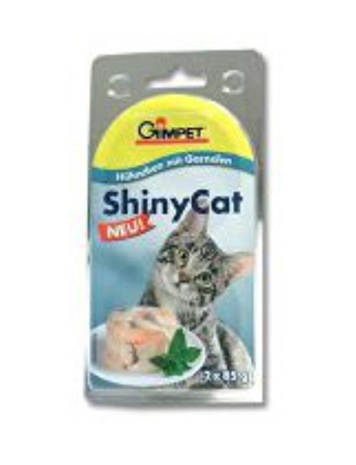 Gimpet cat cons. ShinyCat kuracie mäso/krevety 2x85g + Množstevná zľava