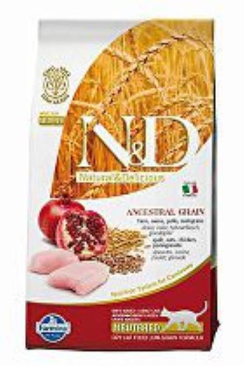 N&D LG CAT Neutered Chicken & Pomegranate 1,5kg