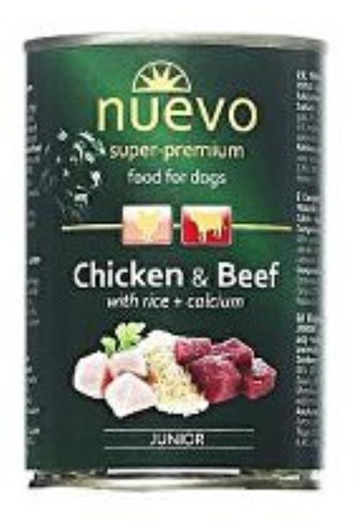 Nuevo pes junior kuracie a hovädzie konz. 800g + Množstevná zľava