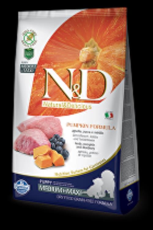 N&D Pumpkin DOG Puppy M/L Lamb & Blueberry 2,5kg