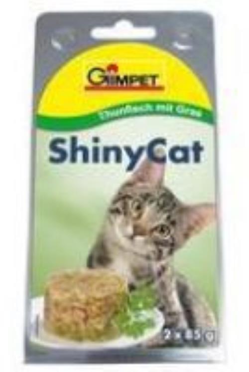 Gimpet cat cons. ShinyCat tuniak/kočičia tráva 2x70g + Množstevná zľava