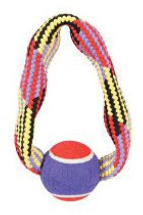Hračka pre psov TENISOVÁ MÍČKA ROPE kruh 23cm Zolux VÝPREDAJ