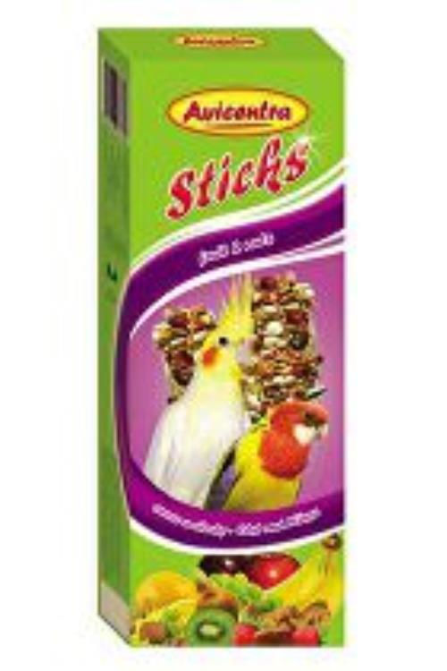 Avicentra tyčinky malý papagáj - ovocie+oriešky 2ks
