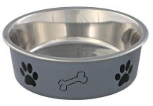 Nerezová miska labka + kosť Mix farieb 1,4l 21cm TR