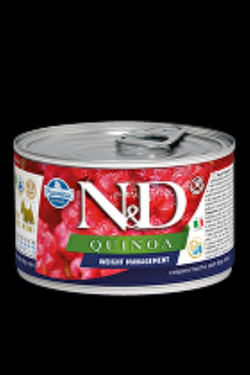 N&D DOG QUINOA Weight Mnmgmt Lamb & Brocolli Mini 140g + Množstevná zľava