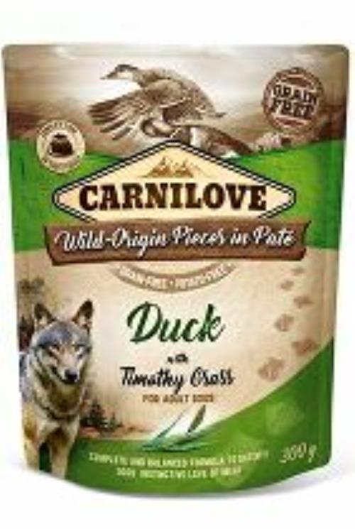 Carnilove Dog Pouch Paté Duck & Timothz Grass 300g + Množstevná zľava